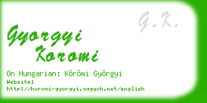 gyorgyi koromi business card